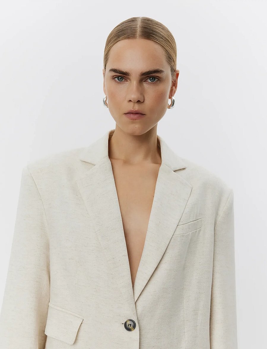 Day Birger et Mikkelsen - Morse - Summer Tweed - einreihige blazer - pistachio shell. - 0