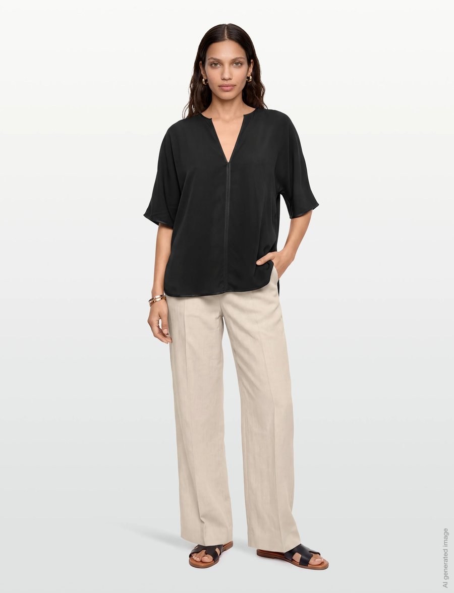 Day Birger et Mikkelsen - Rue - Light Modern Twill - lühikeste varrukatega pluusid - black - 0