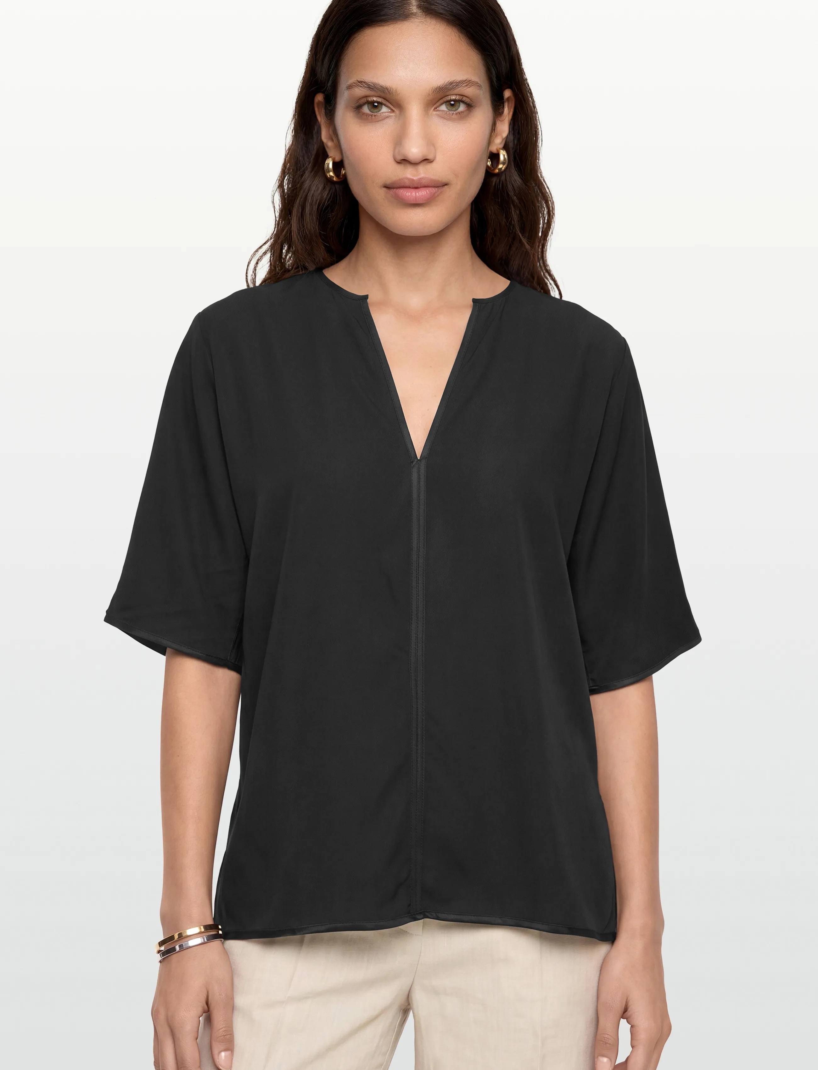 Day Birger et Mikkelsen - Rue - Light Modern Twill - lühikeste varrukatega pluusid - black - 3