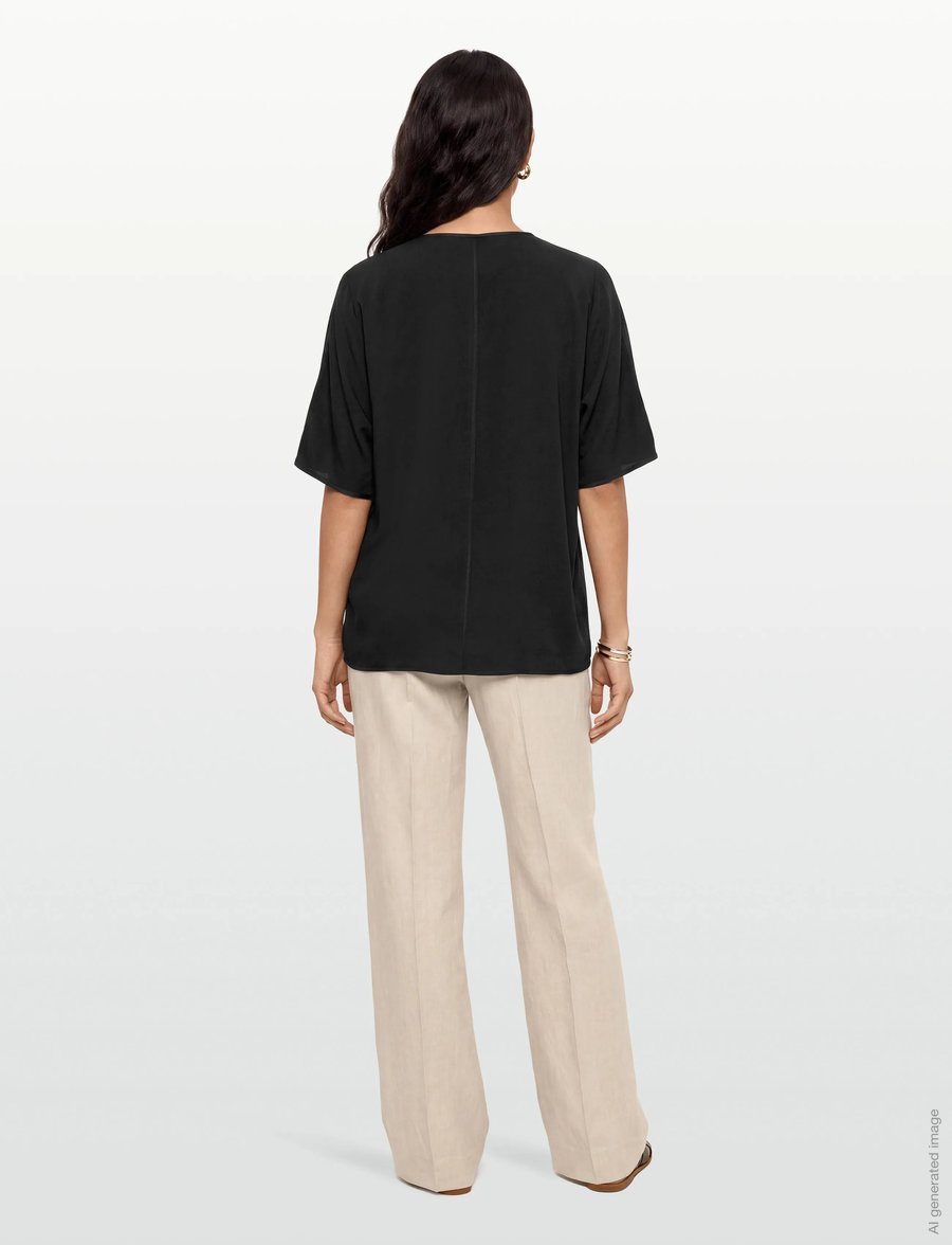 Day Birger et Mikkelsen - Rue - Light Modern Twill - lühikeste varrukatega pluusid - black - 4