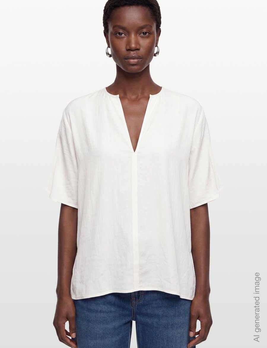 Day Birger et Mikkelsen - Rue - Light Modern Twill - kurzärmelige blusen - jet stream - 3