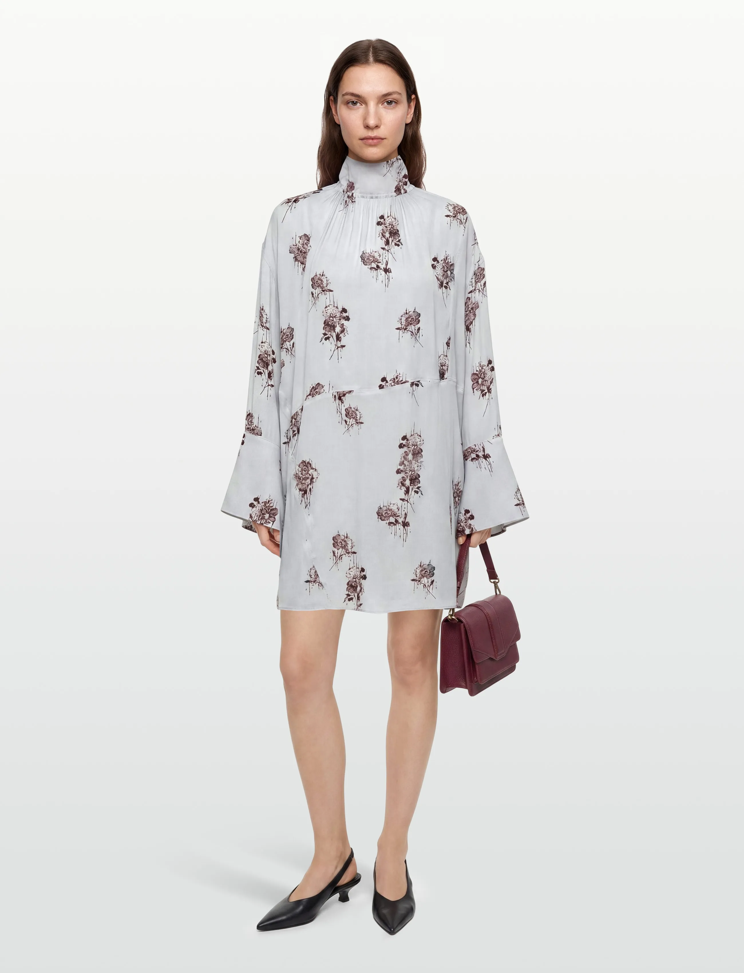 Day Birger et Mikkelsen Jay Falling Flowers, 34, Dresses, Grau - Short Dress, Frauen