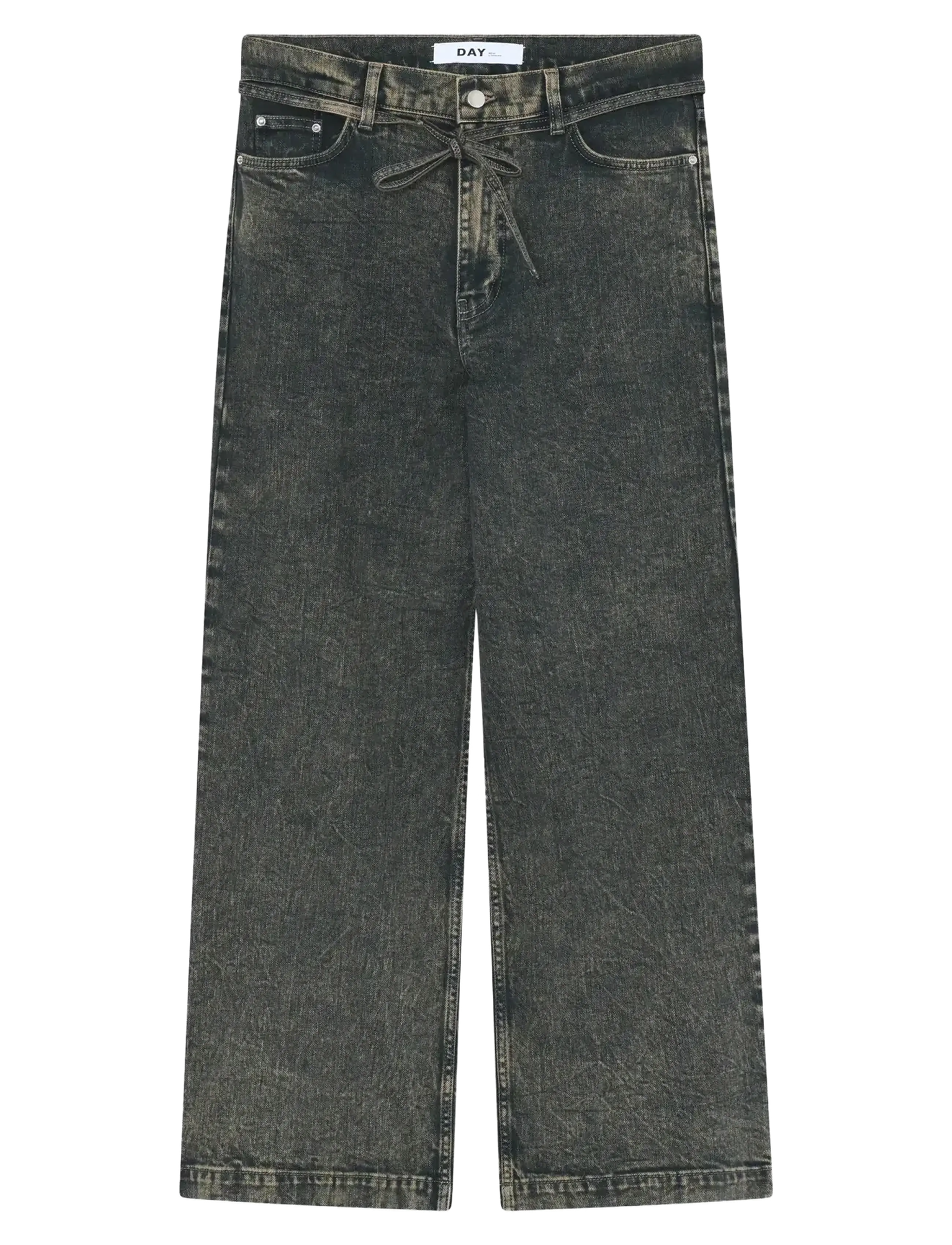 Day Birger et Mikkelsen Elijah - Elm Overdye Denim - Wide leg jeans - ELMWOOD / green