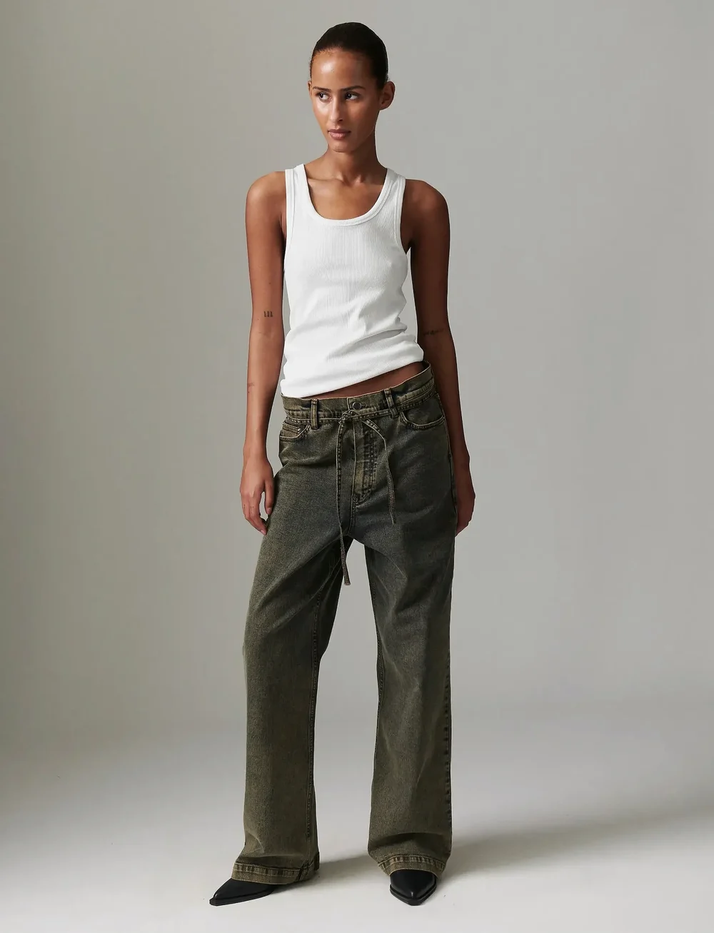 Day Birger et Mikkelsen - Elijah - Elm Overdye Denim - wide leg jeans - elmwood - 0