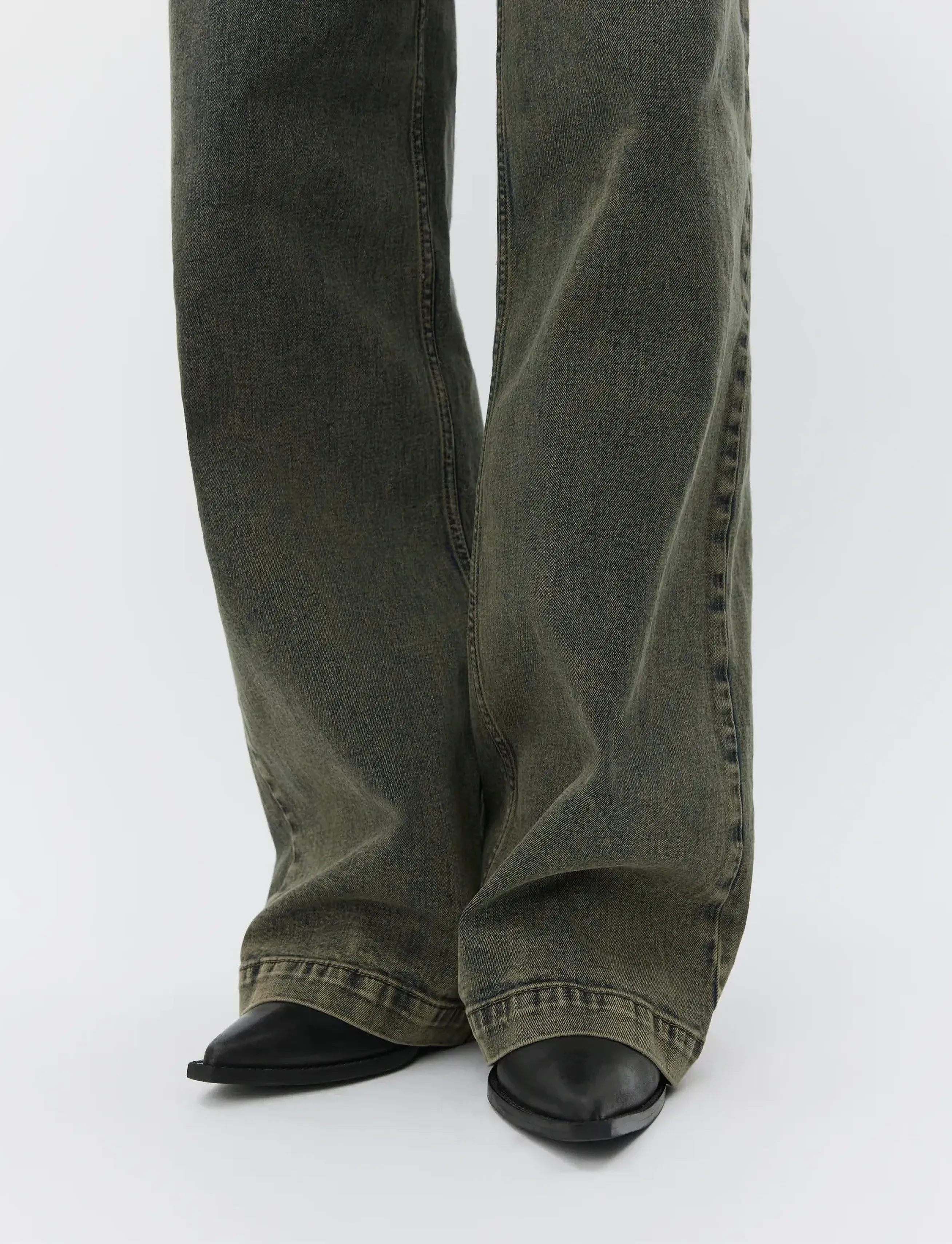 Day Birger et Mikkelsen - Elijah - Elm Overdye Denim - hosen mit weitem bein - elmwood - 3