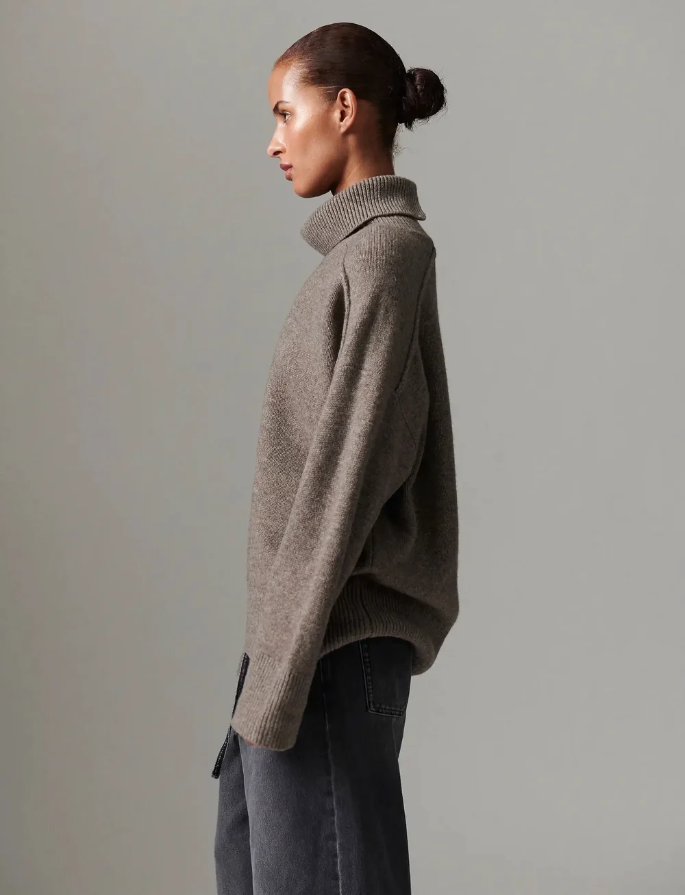 Day Birger et Mikkelsen - Clarke - Soft lamb - polotröjor - chocolate chip melange - 4