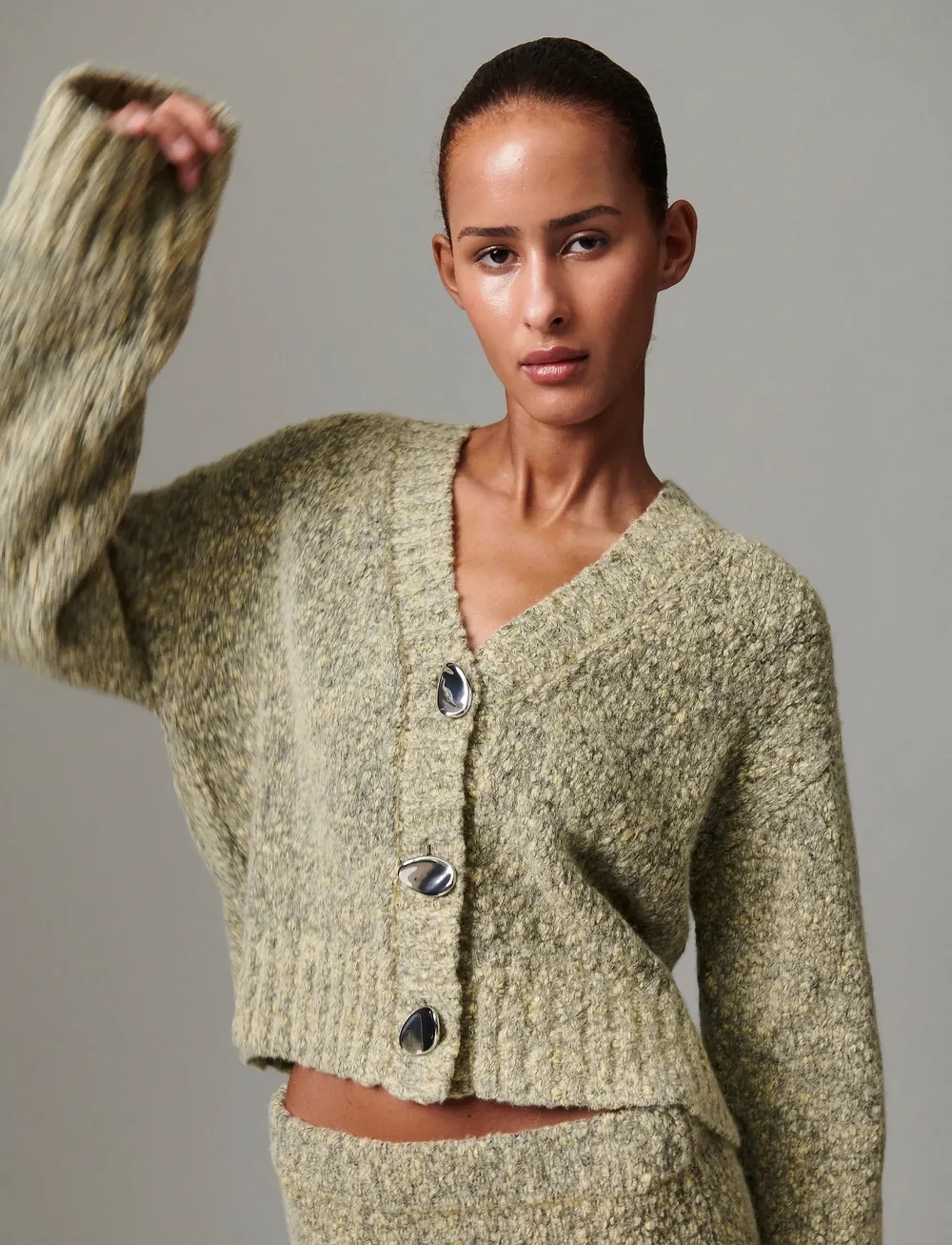 Day Birger et Mikkelsen - Conor - Winter melange - cardigans - capers melange - 0