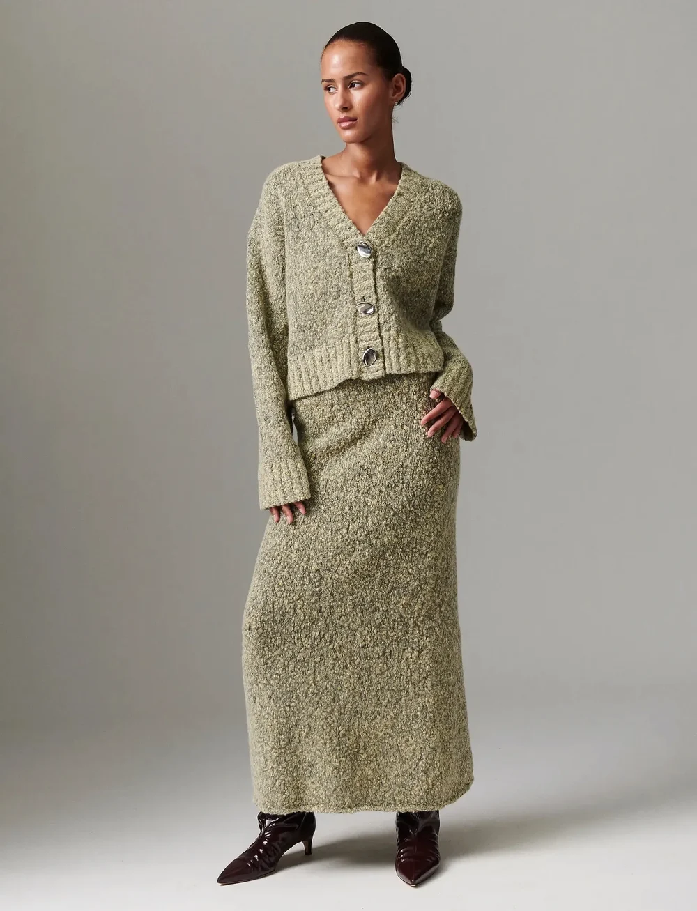 Day Birger et Mikkelsen - Conor - Winter melange - cardigans - capers melange - 3