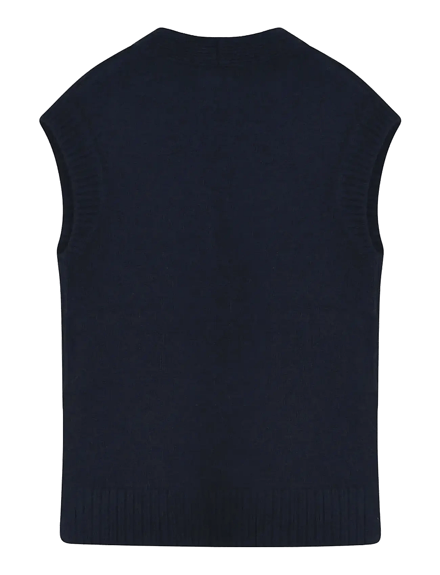 Day Birger et Mikkelsen - Flynn - Soft lamb - strickwesten - dark sapphire. - 2