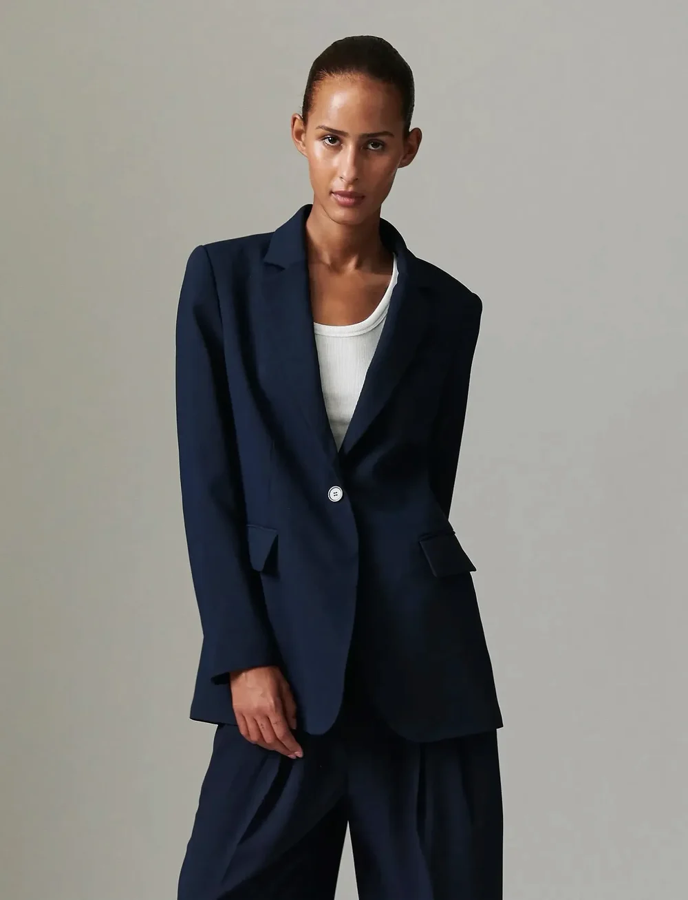 Day Birger et Mikkelsen - Elton - Classic Gabardine - Žaketes ar vienrindas pogājumu - dark sapphire. - 0