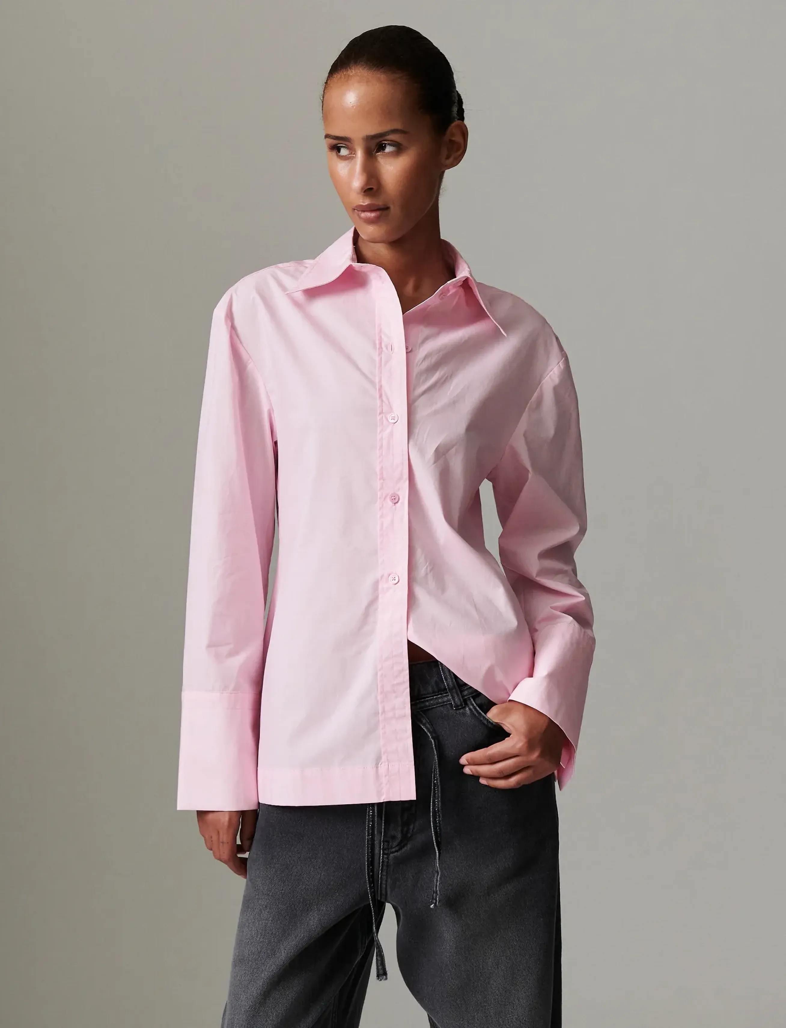 Day Birger et Mikkelsen - Hooper - Solid cotton - langerma skyrtur - pink lady - 5