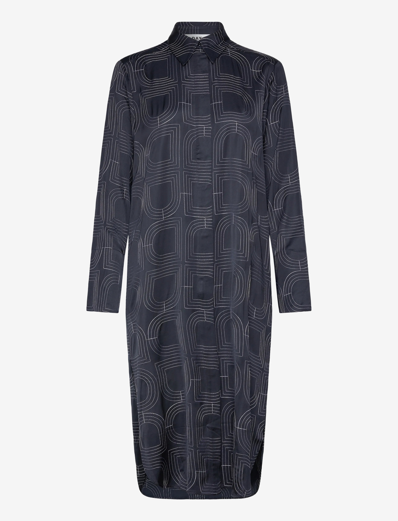 Day Birger et Mikkelsen - Lissy - Fluid Viscose Stitch - skjortekjoler - dark sapphire. - 1