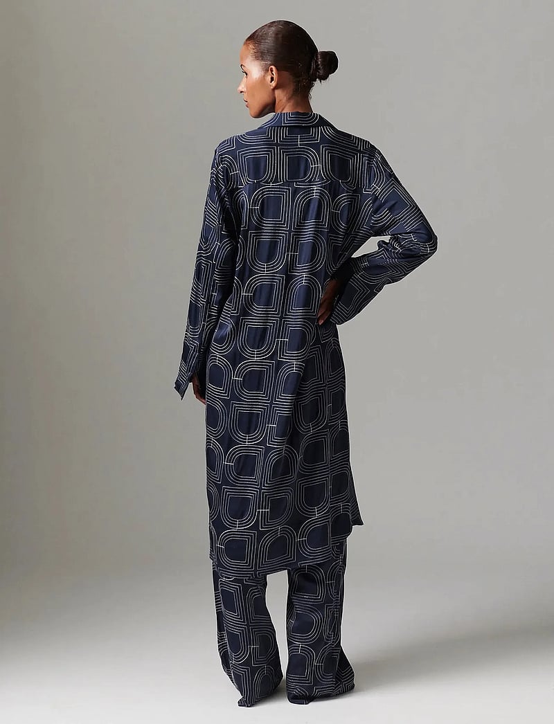 Day Birger et Mikkelsen - Lissy - Fluid Viscose Stitch - skjortekjoler - dark sapphire. - 0