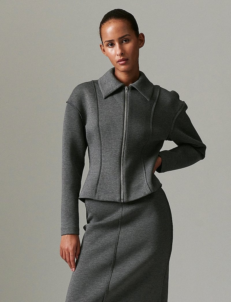 Day Birger et Mikkelsen - Morena - Scuba - cardigans - medium grey melange - 0