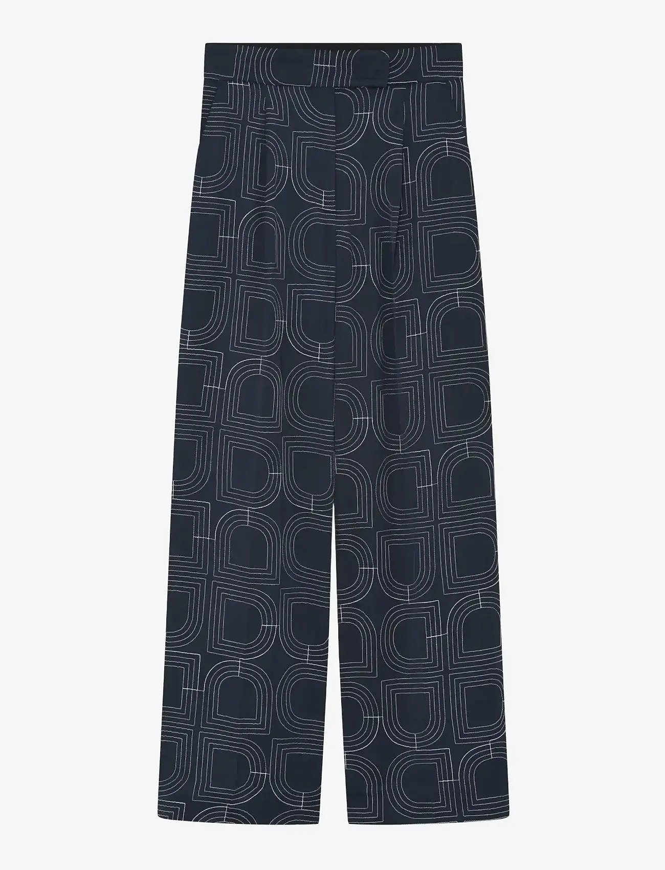 Day Birger et Mikkelsen - Phoebe - Fluid Viscose Stitch - straight leg hosen - dark sapphire. - 1