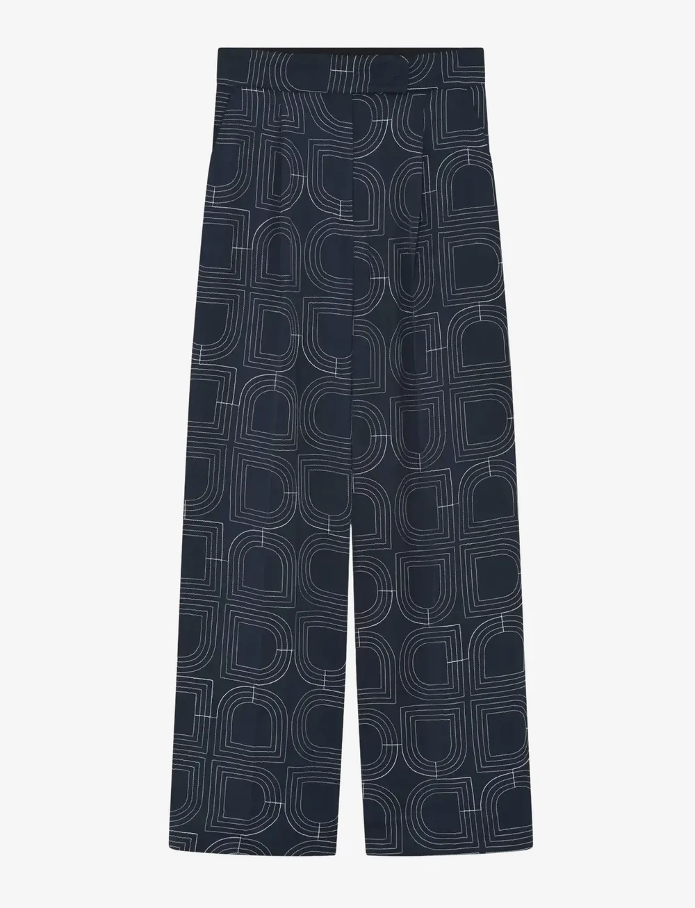 Day Birger et Mikkelsen - Phoebe - Fluid Viscose Stitch - raka byxor - dark sapphire. - 1