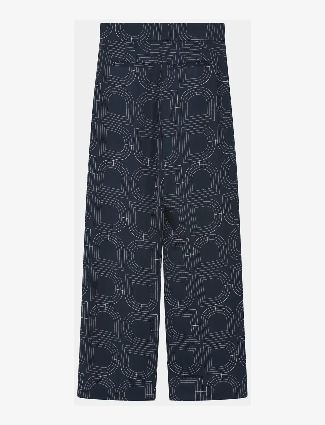 Day Birger et Mikkelsen - Phoebe - Fluid Viscose Stitch - straight leg hosen - dark sapphire. - 2