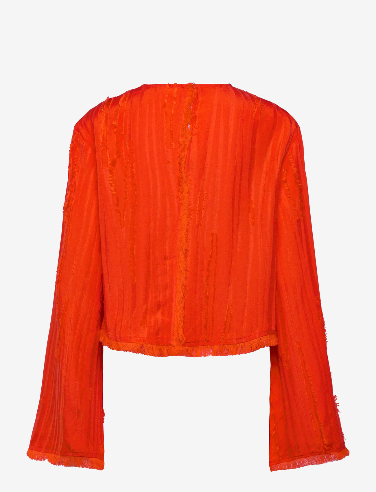 Day Birger et Mikkelsen - Ralph - Structured fringes - long sleeved blouses - fiery red. - 2