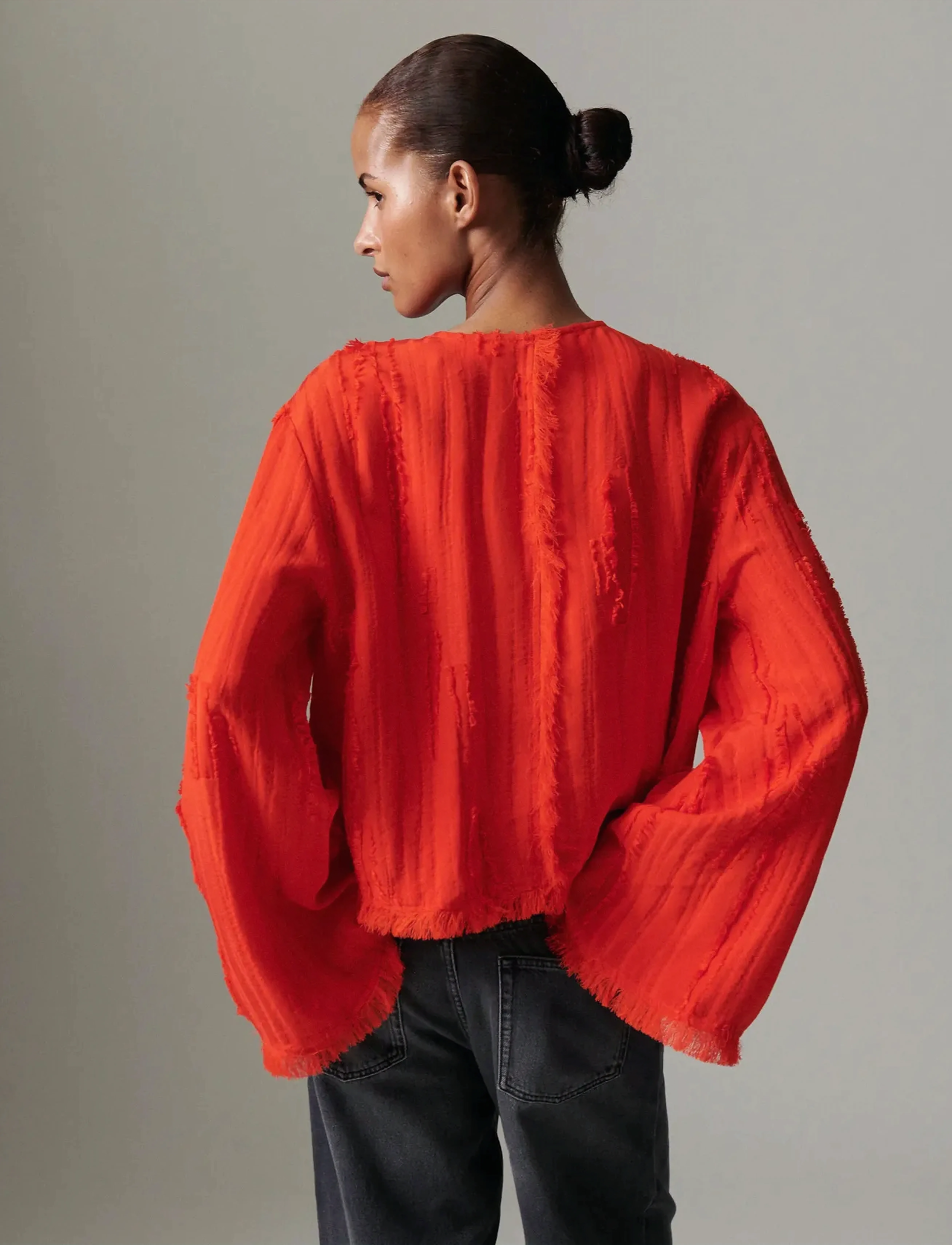 Day Birger et Mikkelsen - Ralph - Structured fringes - fiery red. - 4