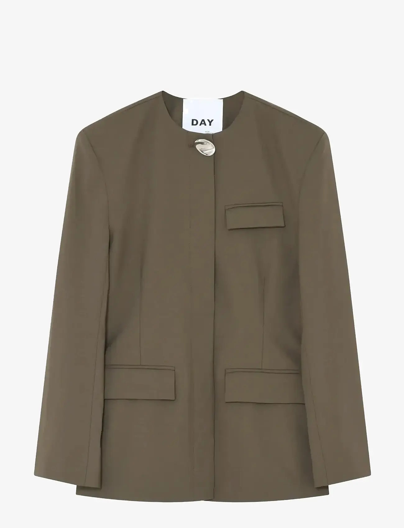 Day Birger et Mikkelsen - Roe - Light Wool Blend - enkeltradede blazere - capers - 0