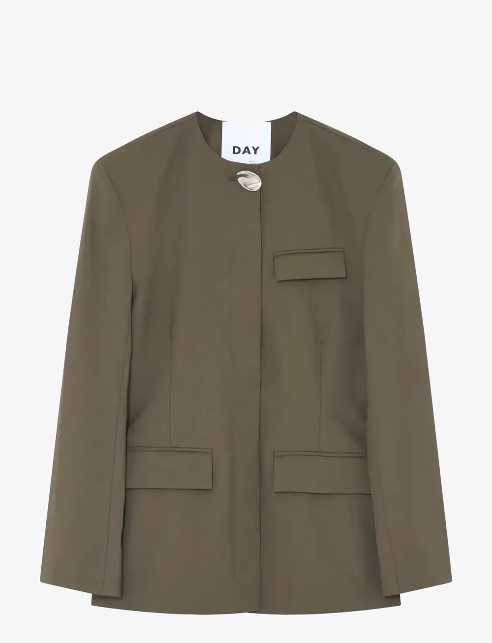 Day Birger et Mikkelsen - Roe - Light Wool Blend - Ühes joones nööpidega bleiserid - capers - 1