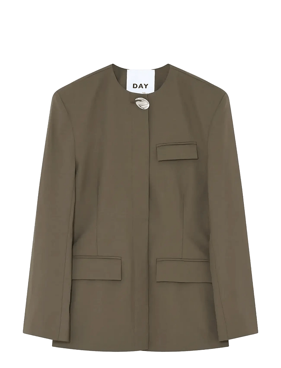 Day Birger et Mikkelsen - Roe - Light Wool Blend - einreihige blazer - capers - 1