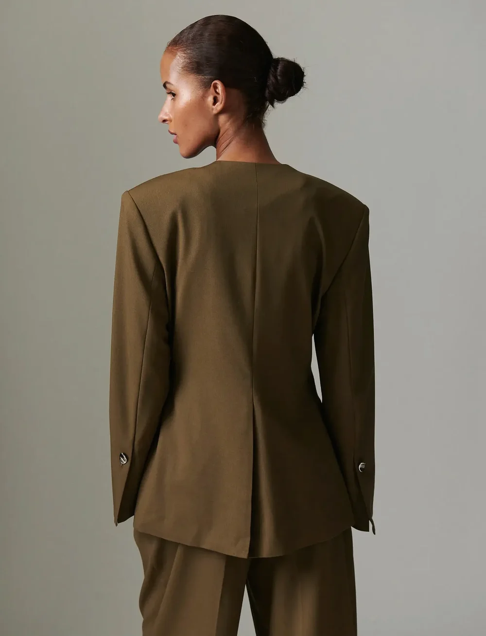 Day Birger et Mikkelsen - Roe - Light Wool Blend - Ühes joones nööpidega bleiserid - capers - 3