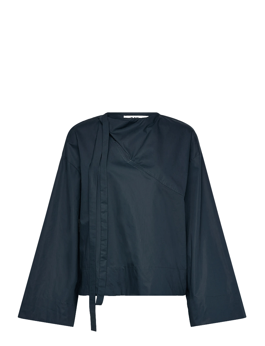 Day Birger et Mikkelsen - Sivie - Solid cotton - langærmede bluser - dark sapphire. - 1