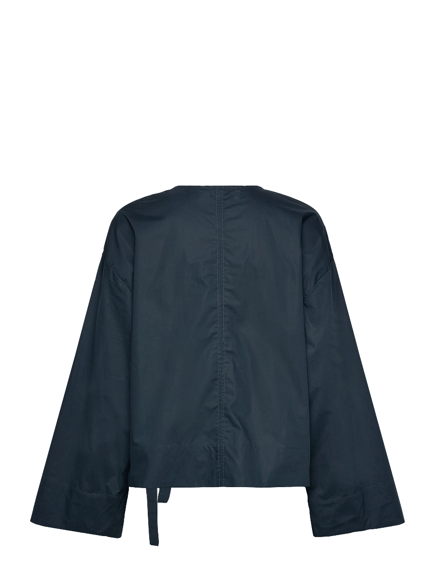 Day Birger et Mikkelsen - Sivie - Solid cotton - langærmede bluser - dark sapphire. - 2