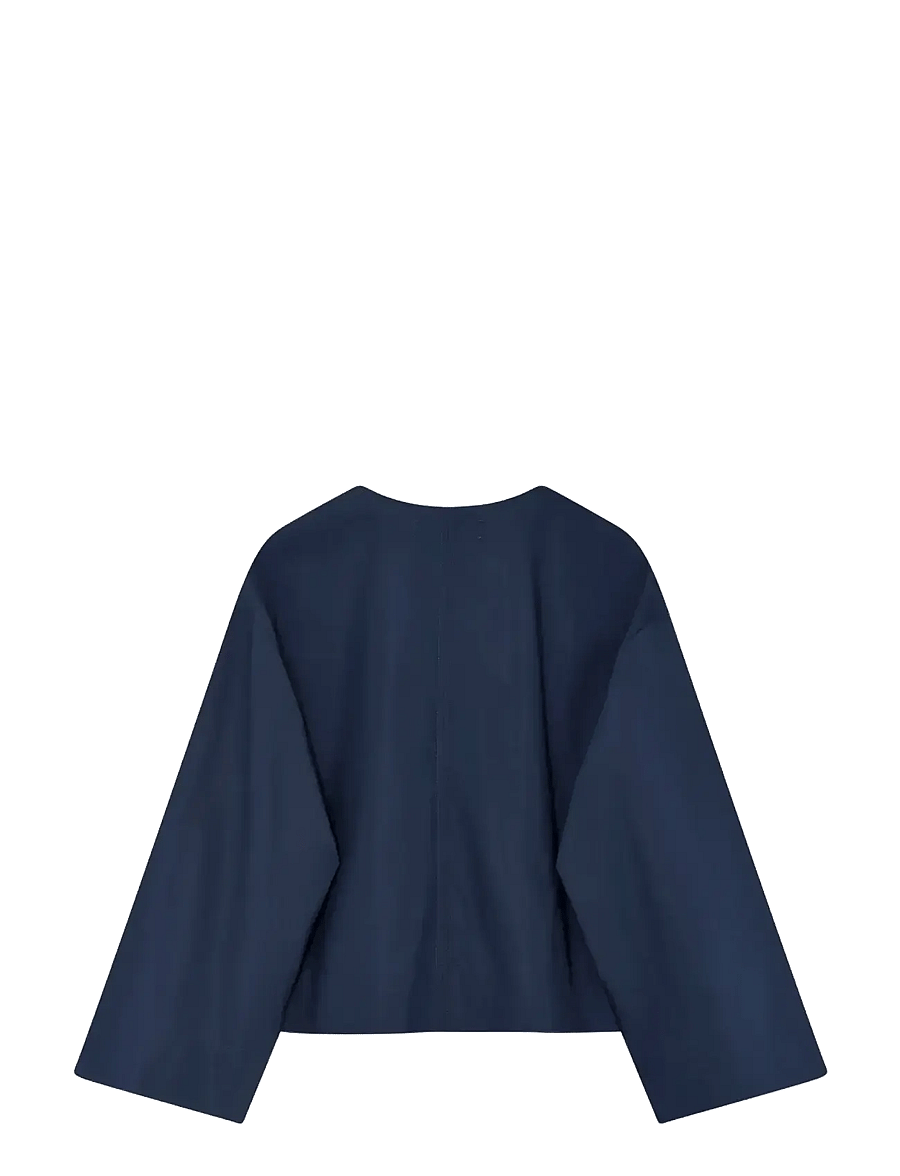 Day Birger et Mikkelsen - Sivie - Solid cotton - langærmede bluser - dark sapphire. - 3