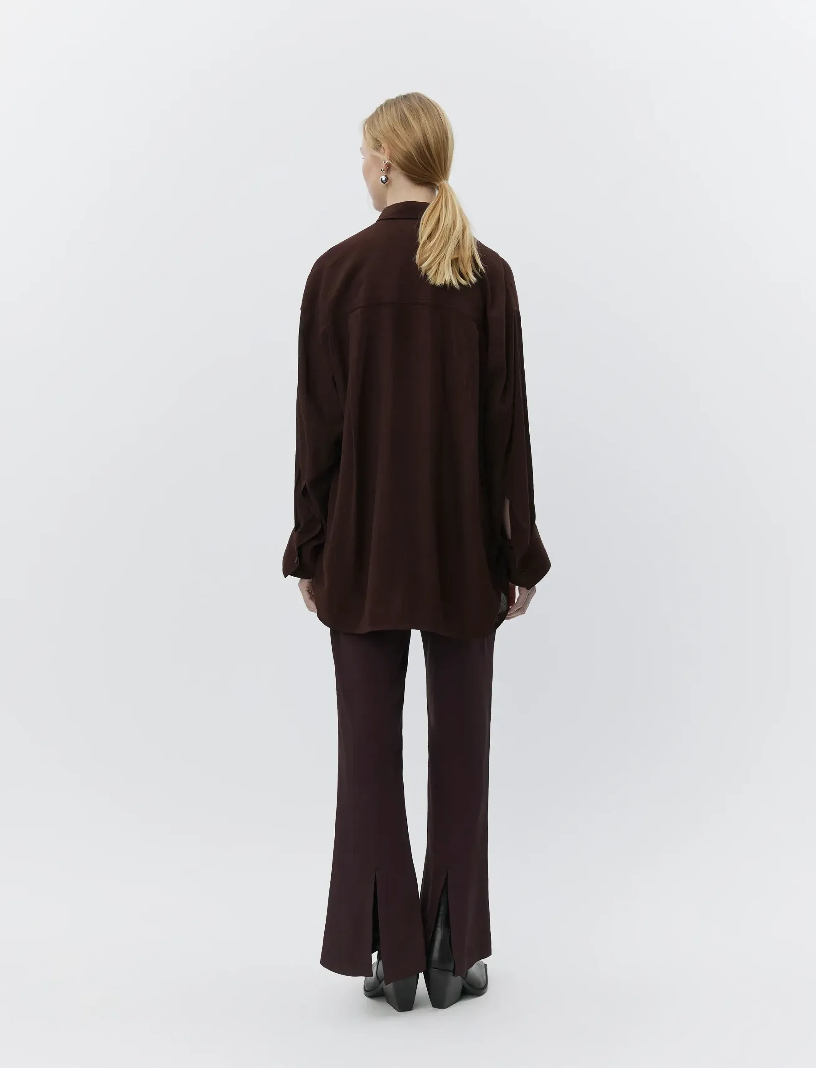 Day Birger et Mikkelsen - Weiss - Light Wrinkled Structure - chocolate plum - 4