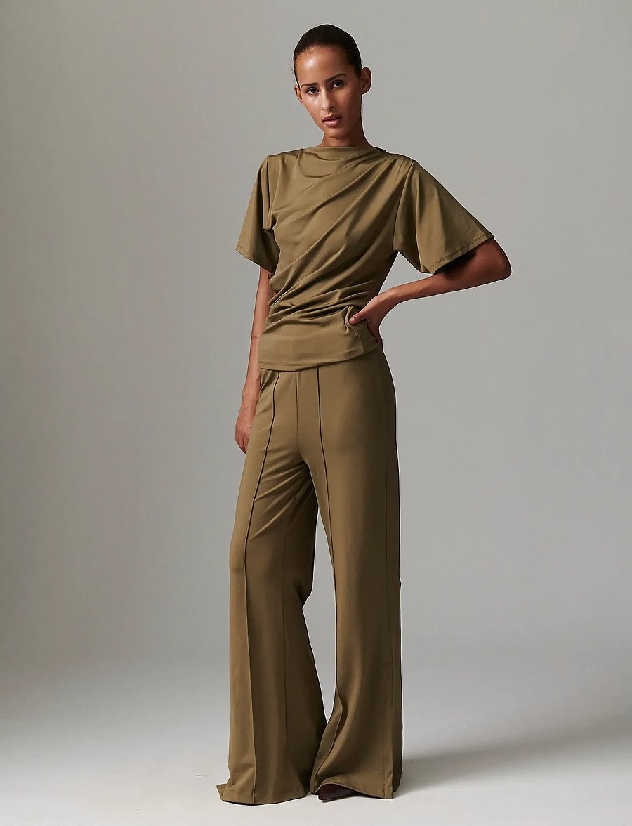 Day Birger et Mikkelsen - Rizzo - Modern Interlock - hosen mit weitem bein - capers - 0