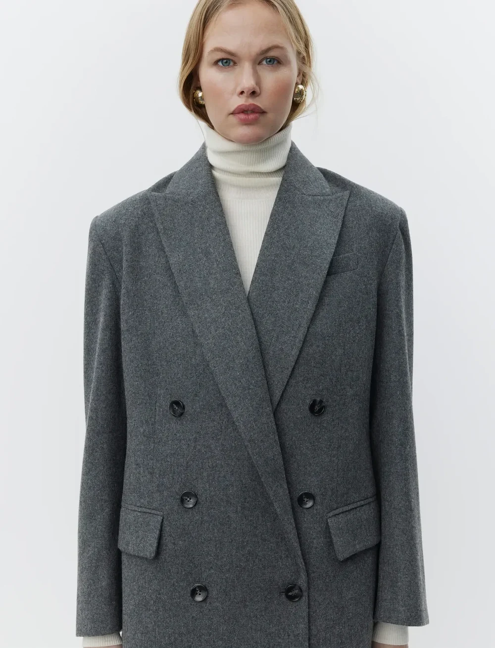 Day Birger et Mikkelsen - Amir - Melange Wool - double breasted blazers - medium grey melange - 0