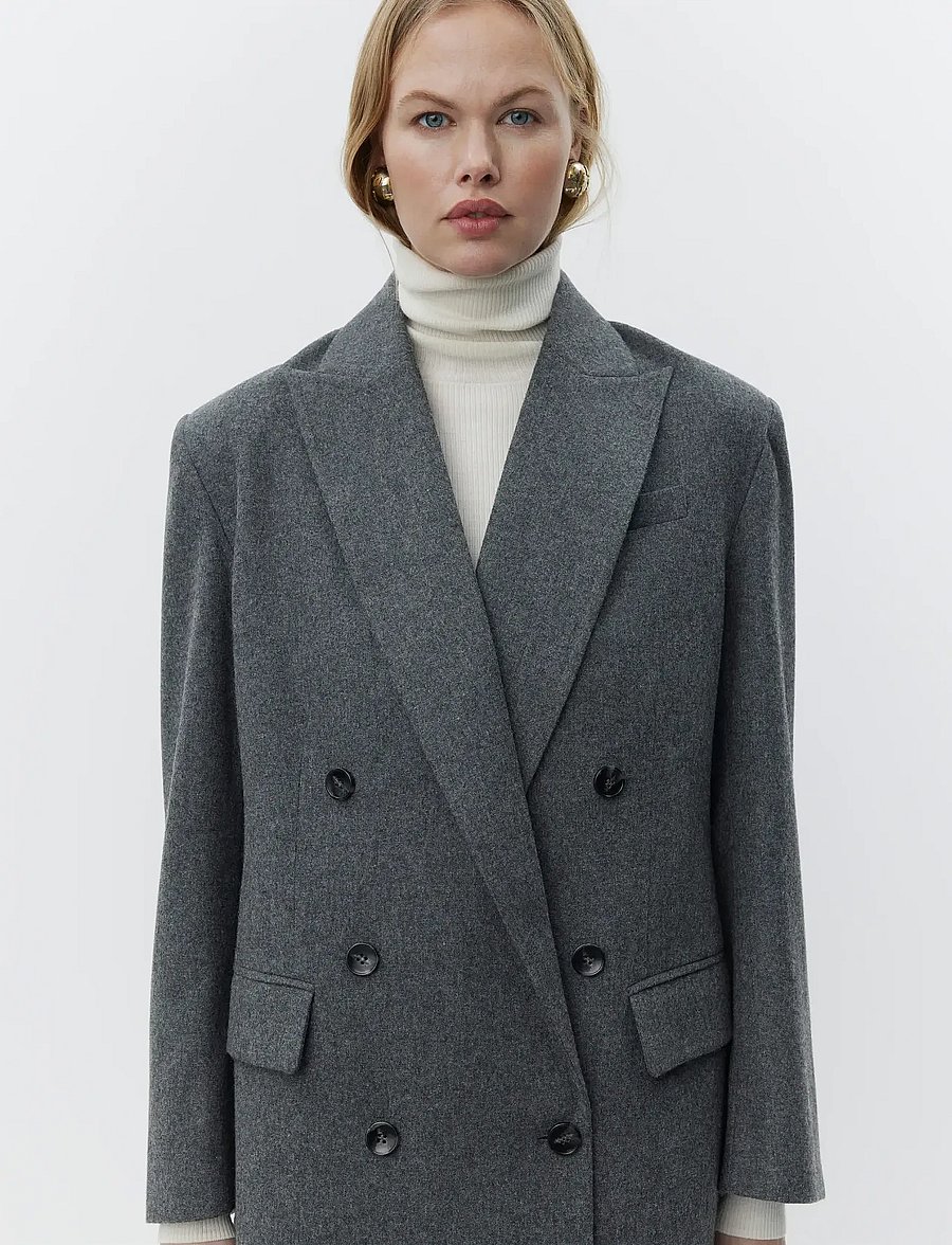 Day Birger et Mikkelsen - Amir - Melange Wool - kaksiriviset bleiserit - medium grey melange - 0