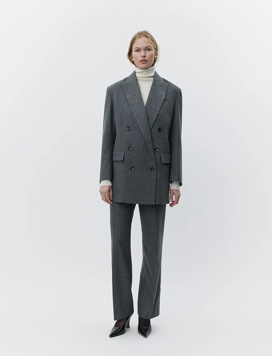 Day Birger et Mikkelsen - Amir - Melange Wool - kaksiriviset bleiserit - medium grey melange - 3