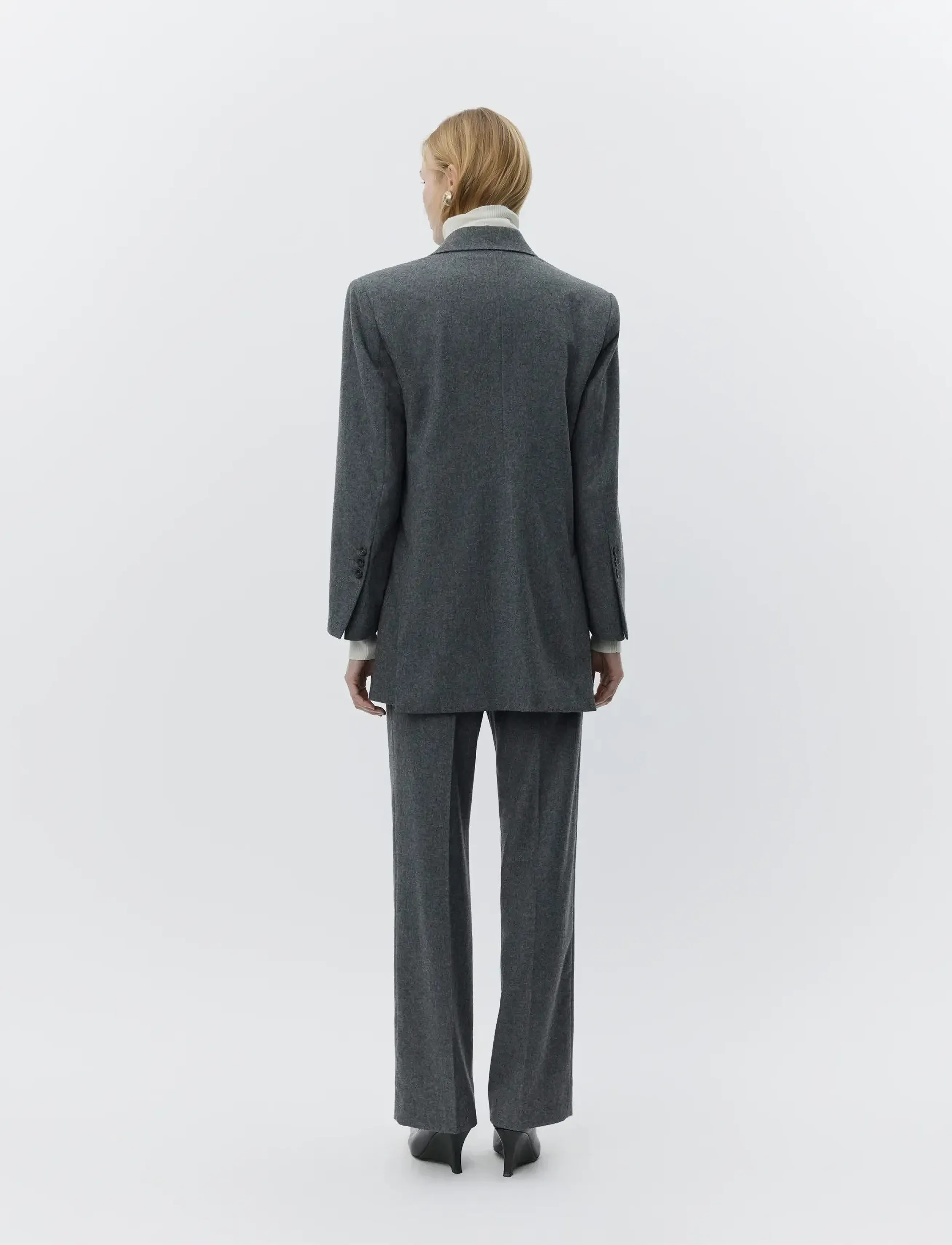 Day Birger et Mikkelsen - Amir - Melange Wool - double breasted blazers - medium grey melange - 4