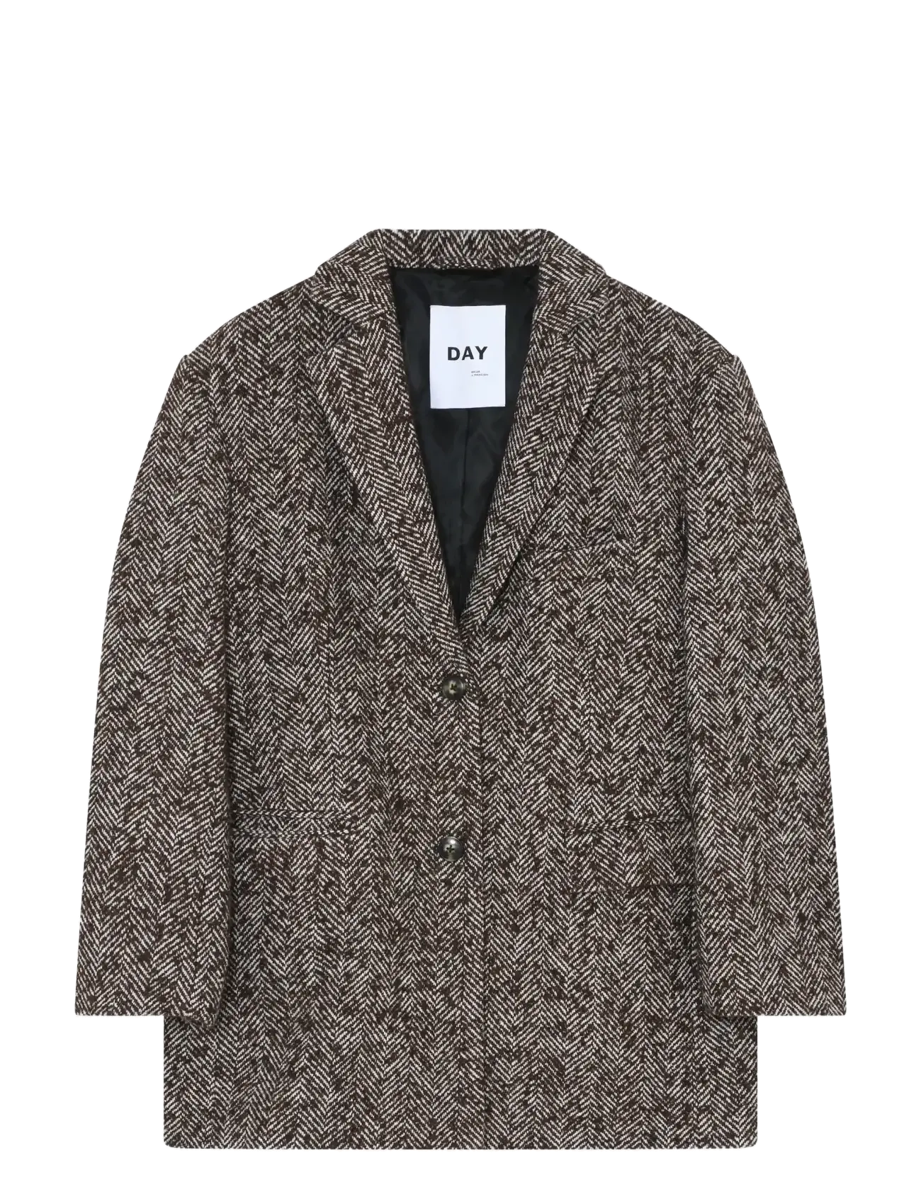 Day Birger et Mikkelsen Martha - Heavy Slub Wool - Transitional Layering - CHOCOLATE PLUM / brown