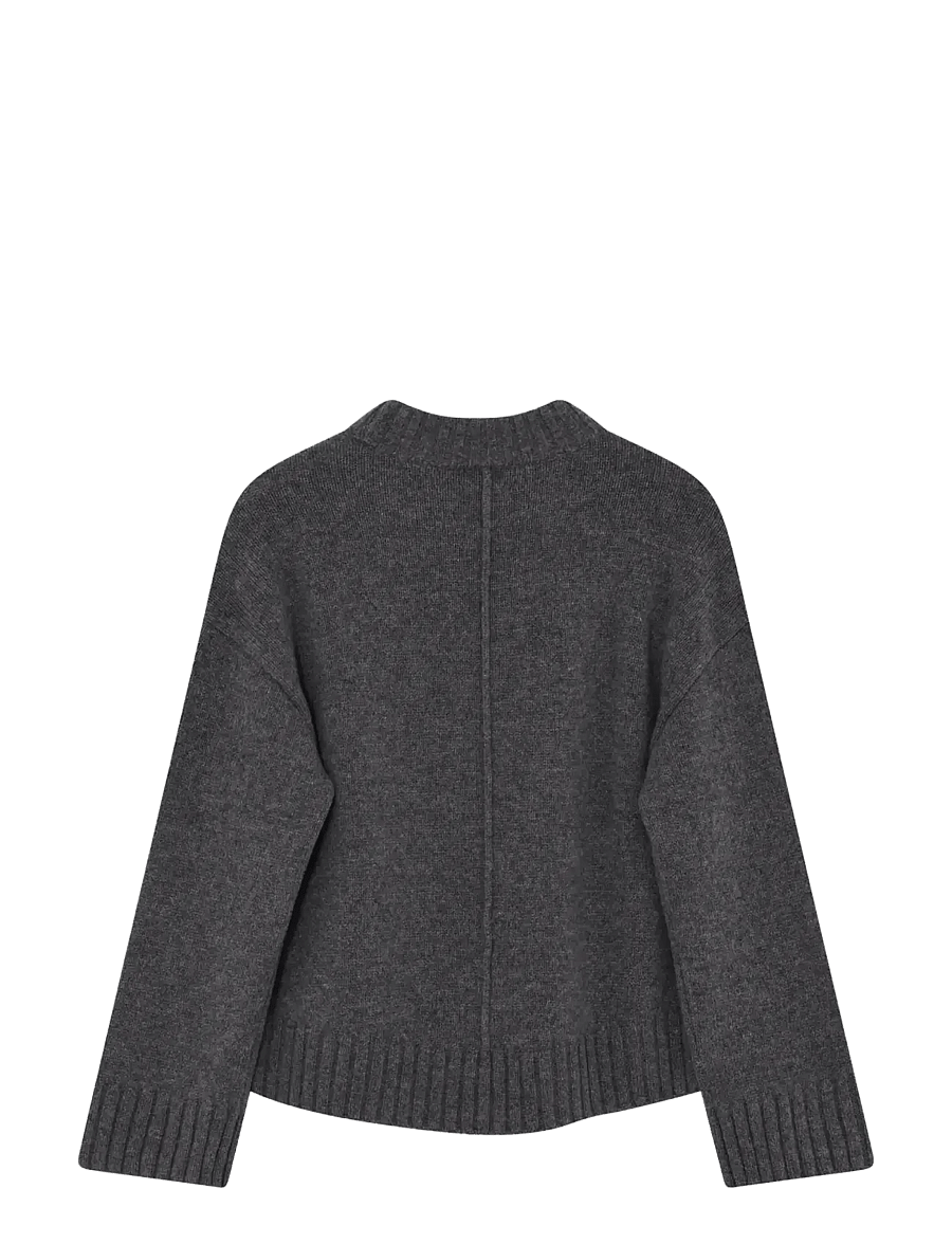 Day Birger et Mikkelsen - Glen - Soft Lamb - pullover - dark grey melange - 1