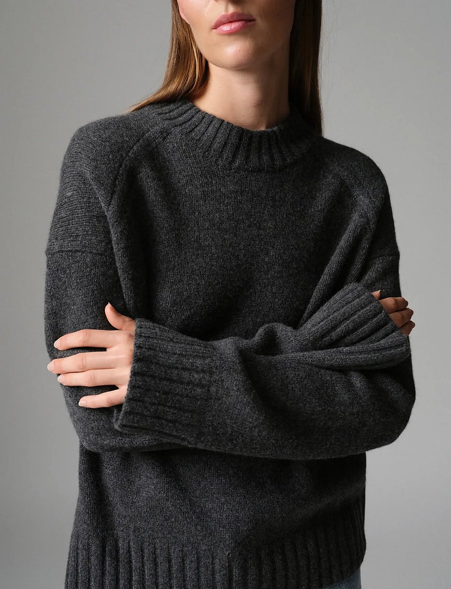 Day Birger et Mikkelsen - Glen - Soft Lamb - pullover - dark grey melange - 0