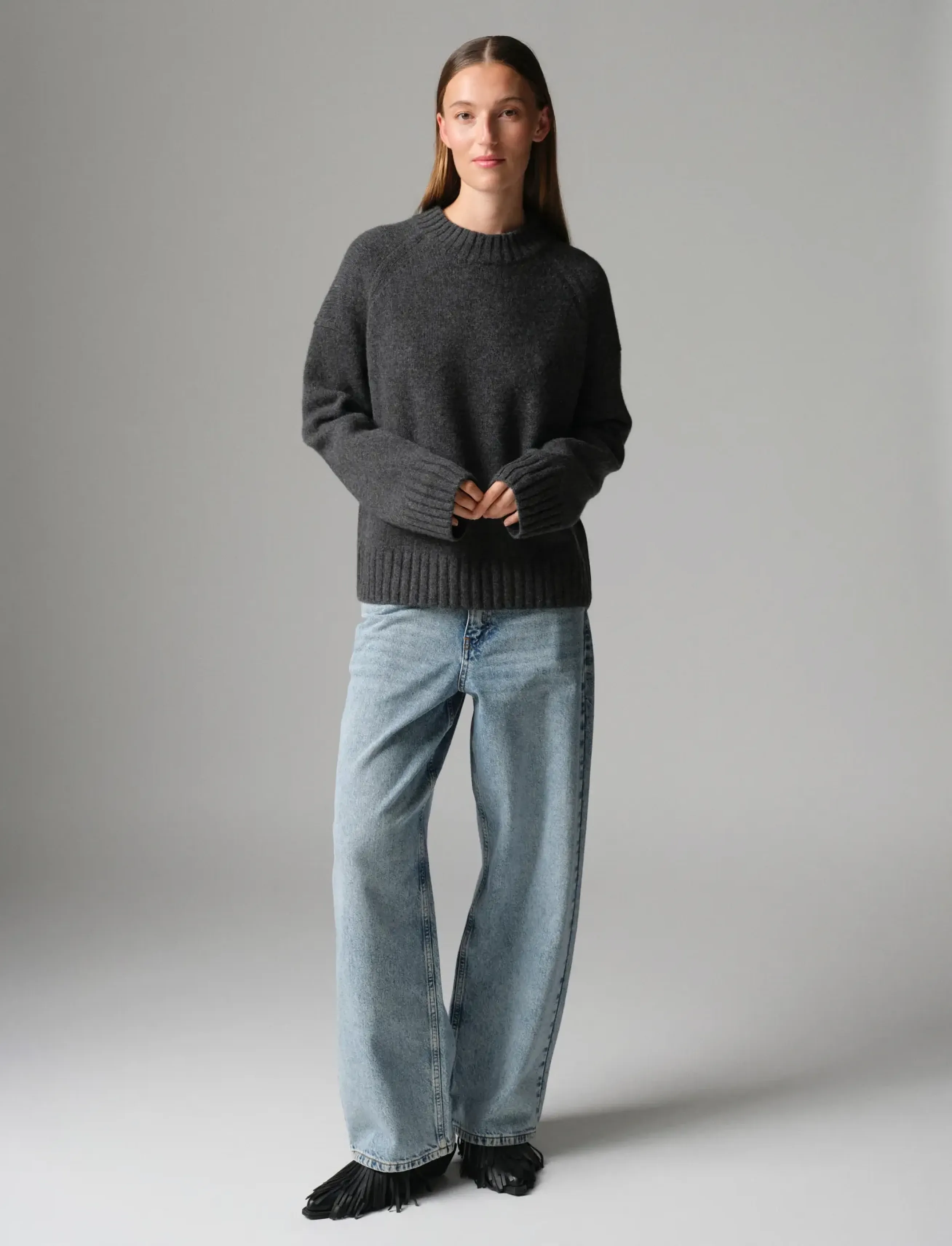 Day Birger et Mikkelsen - Glen - Soft Lamb - pullover - dark grey melange - 3