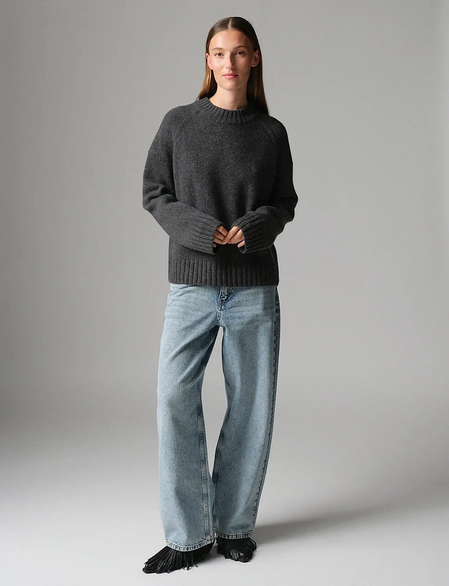 Day Birger et Mikkelsen - Glen - Soft Lamb - pullover - dark grey melange - 3
