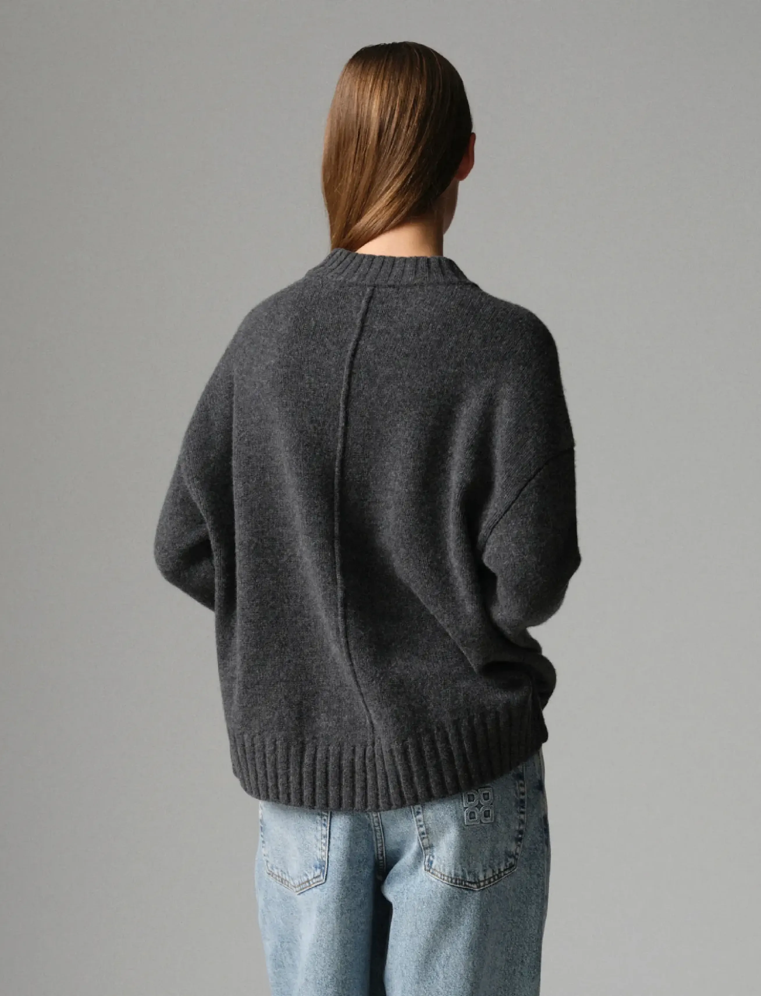 Day Birger et Mikkelsen - Glen - Soft Lamb - pullover - dark grey melange - 4
