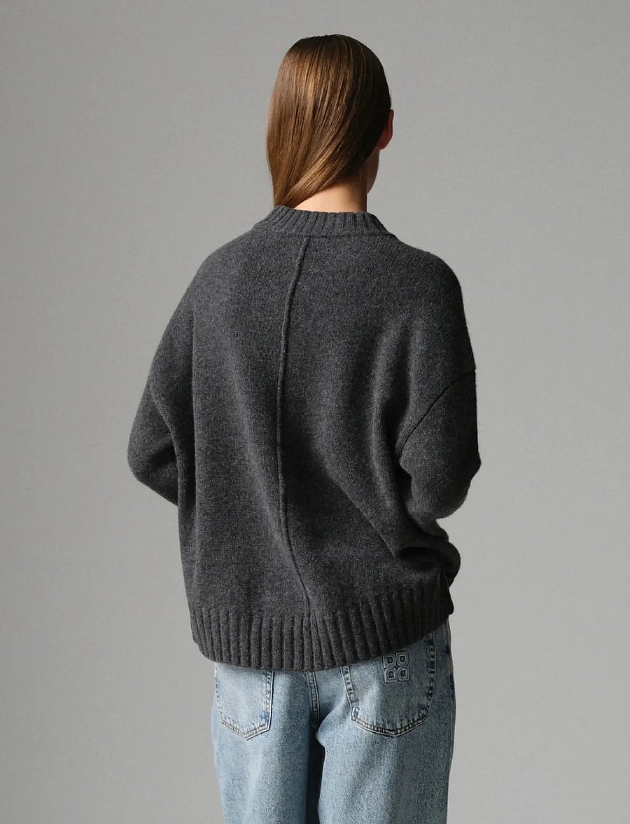 Day Birger et Mikkelsen - Glen - Soft Lamb - pullover - dark grey melange - 4