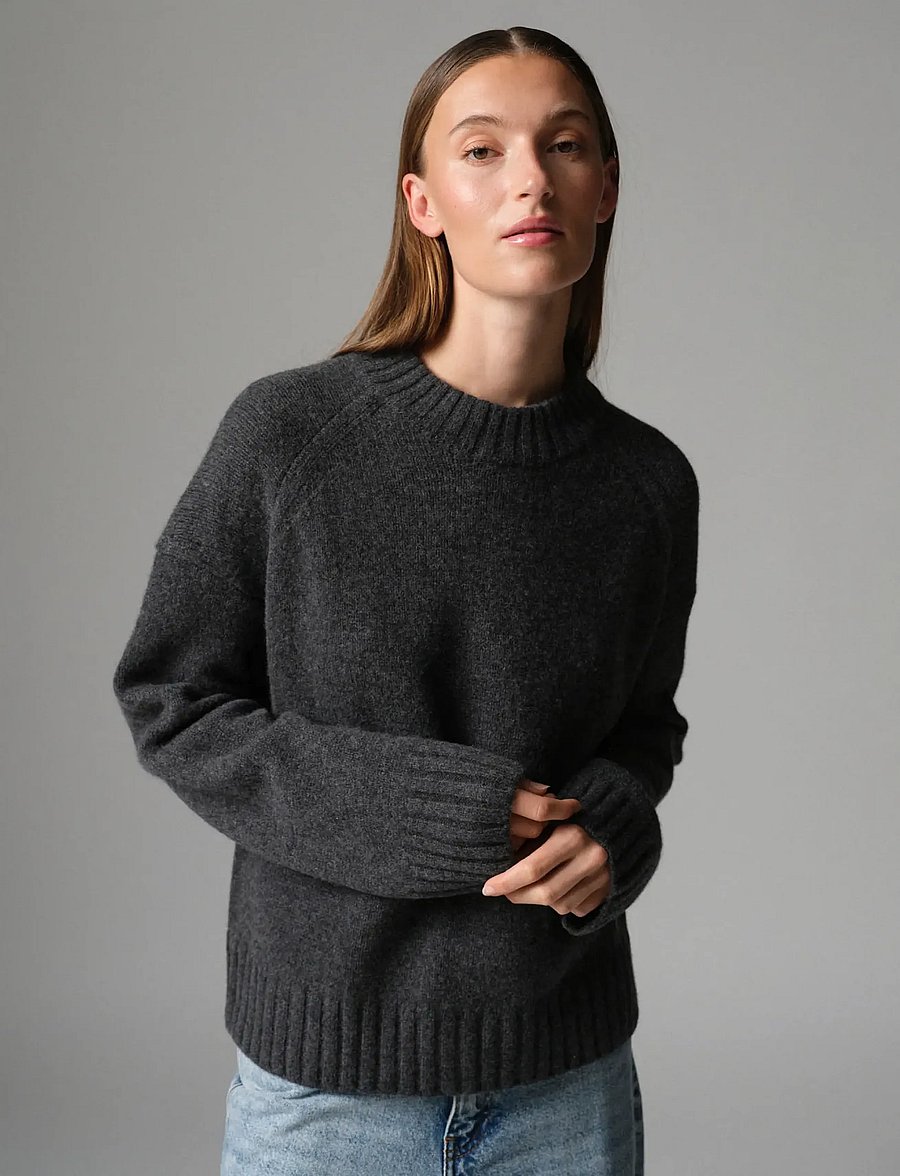 Day Birger et Mikkelsen - Glen - Soft Lamb - pullover - dark grey melange - 5