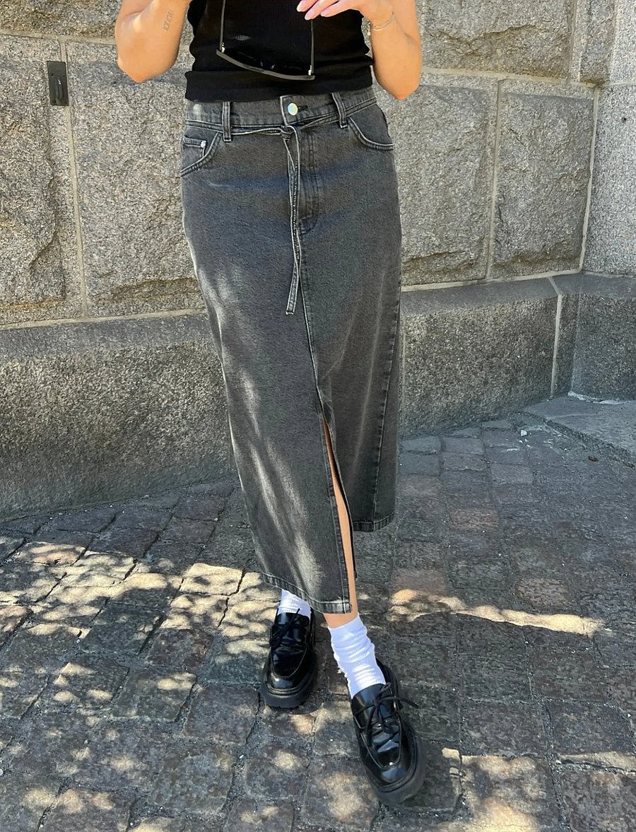 Day Birger et Mikkelsen - Ben - Black Denim - jeanskjolar - black - 2