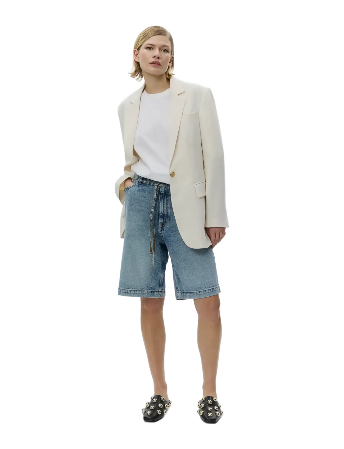 Day Birger et Mikkelsen - Elijah Shorts Blue Soft Denim - jorts - light blue - 1