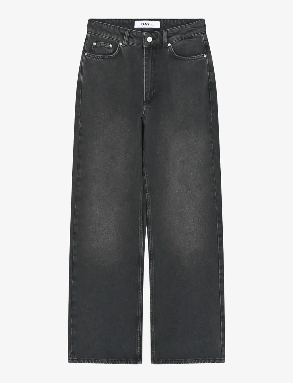 Day Birger et Mikkelsen - Cai - Rigid Denim Stretch - hosen mit weitem bein - black - 1