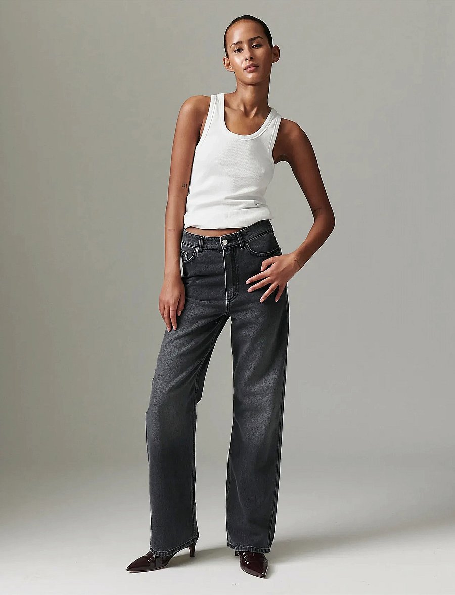 Day Birger et Mikkelsen - Cai - Rigid Denim Stretch - hosen mit weitem bein - black - 0
