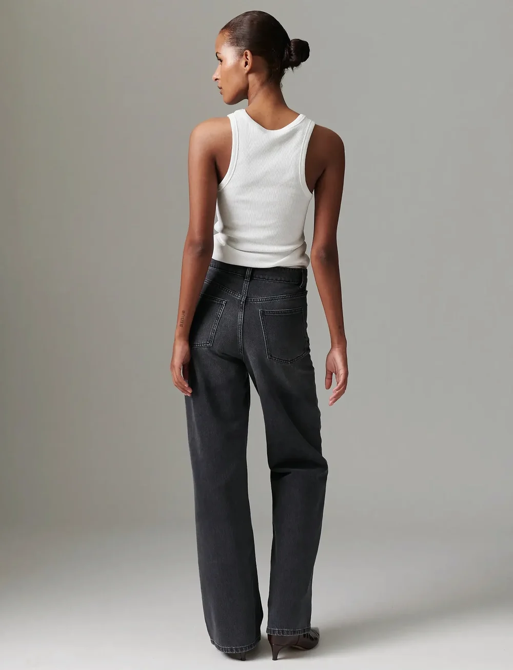 Day Birger et Mikkelsen - Cai - Rigid Denim Stretch - hosen mit weitem bein - black - 3