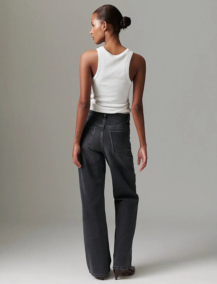 Day Birger et Mikkelsen - Cai - Rigid Denim Stretch - hosen mit weitem bein - black - 3